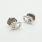 Hermes Chaine D'ancre Earrings 925 Sterling Silver