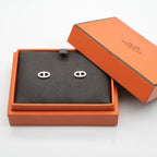 Hermes Chaine D'ancre Earrings 925 Sterling Silver