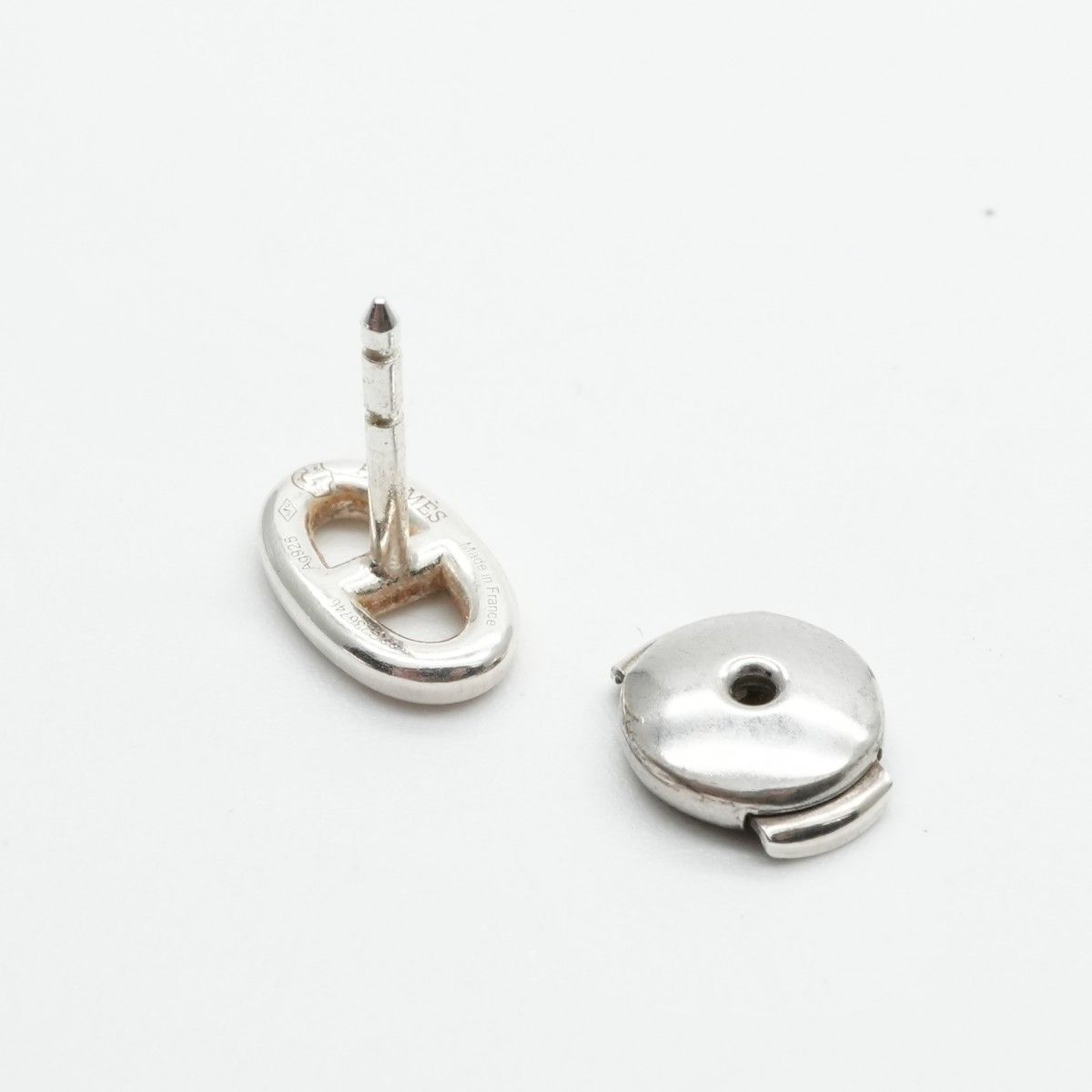 Hermes Chaine D'ancre Earrings 925 Sterling Silver