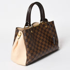 Louis Vuitton Brittany Handbag Damier Canvas Brown Beige Ebene Gold — view 3