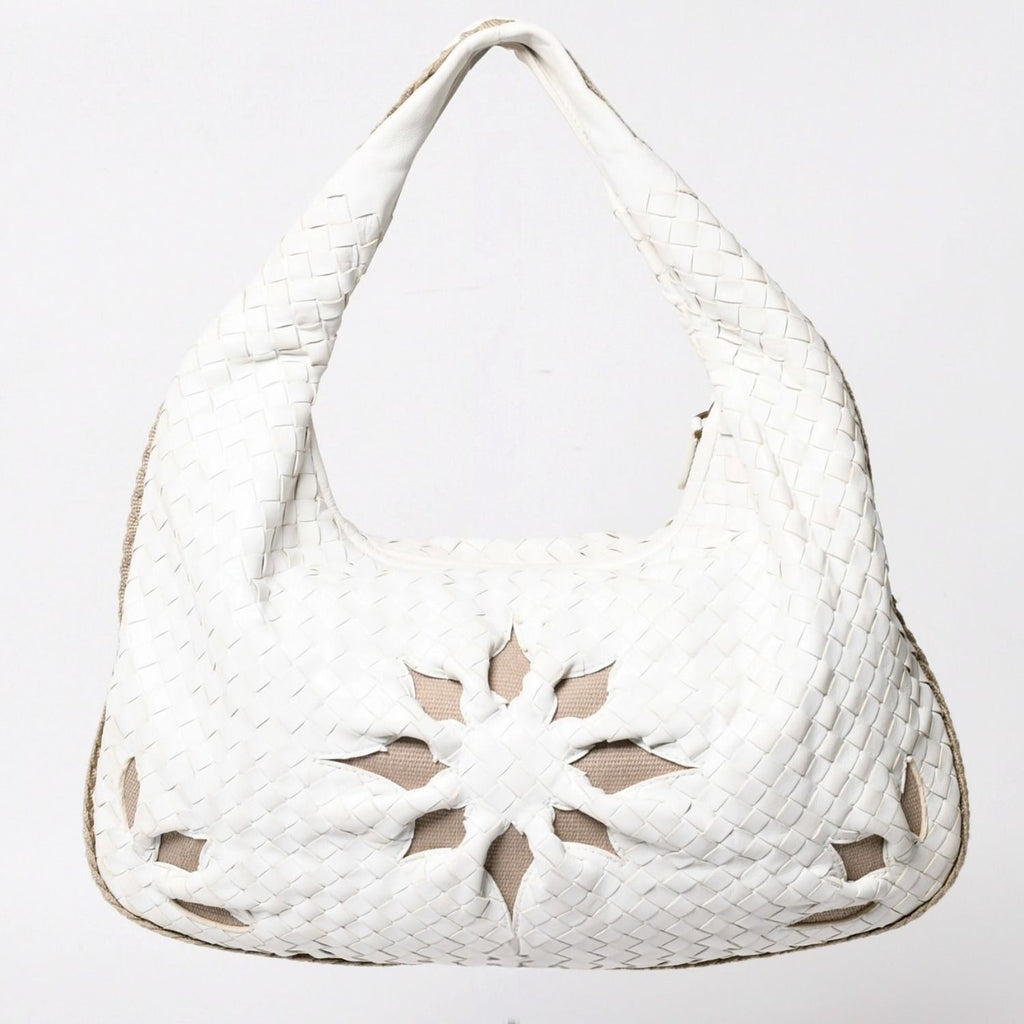 Bottega Veneta Hobo Shoulder Bag Intrecciato White Ivory — view 2