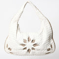 Bottega Veneta Hobo Shoulder Bag Intrecciato White Ivory