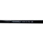 Chanel Sunglasses Black Gradient CC Logo Side Metal Acetate Eyewear Square Lens