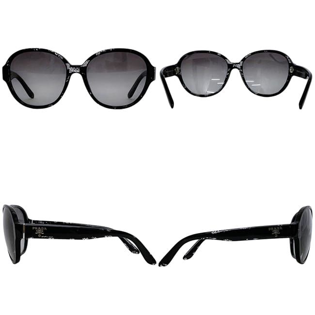 Prada Sunglasses Black Gradient Eyewear Acetate Case Lens