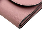 Dior Trifold Wallet Pink Saddle Leather D Slim