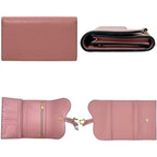 Dior Trifold Wallet Pink Saddle Leather D Slim