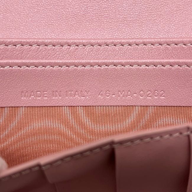 Dior Trifold Wallet Pink Saddle Leather D Slim