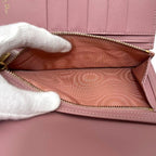 Dior Trifold Wallet Pink Saddle Leather D Slim