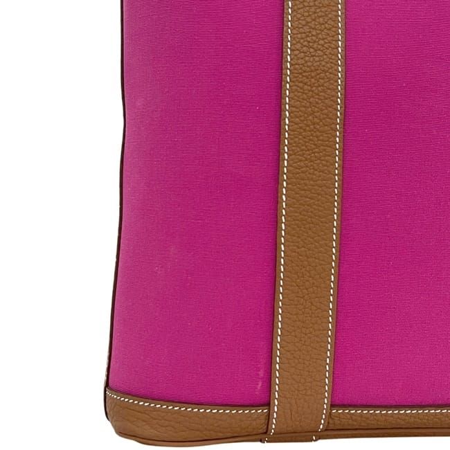 Hermes Tote Garden File PM Pink Brown Rose Purple Gold Palladium Handbag