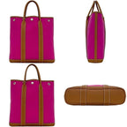 Hermes Tote Garden File PM Pink Brown Rose Purple Gold Palladium Handbag