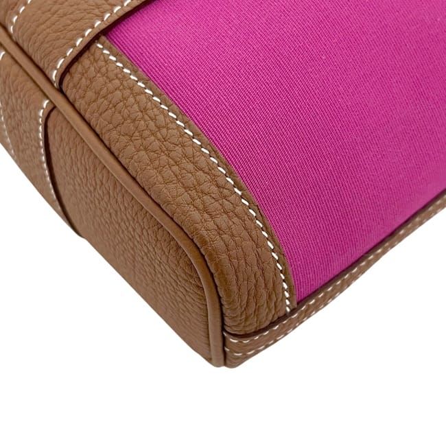 Hermes Tote Garden File PM Pink Brown Rose Purple Gold Palladium Handbag