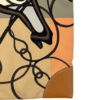 Hermes Shoulder Bag Silky City PM Gray Beige Leather Silk
