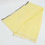 Hermes Heaven Naoshima Shawl Yellow Cotton Fringe Scarf