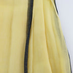 Hermes Heaven Naoshima Shawl Yellow Cotton Fringe Scarf