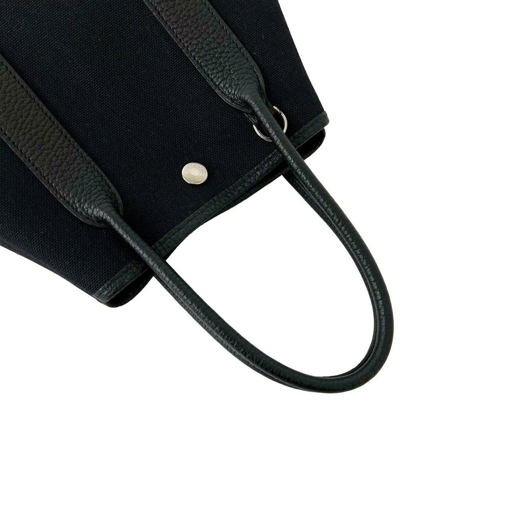 Hermes Garden File PM Negonda Toile Military 2-Way Shoulder Bag Black