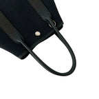 Hermes Garden File PM Negonda Toile Military 2-Way Shoulder Bag Black