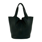 Hermes Picotin Lock MM Taurillon Clemence Leather Tote Bag Black