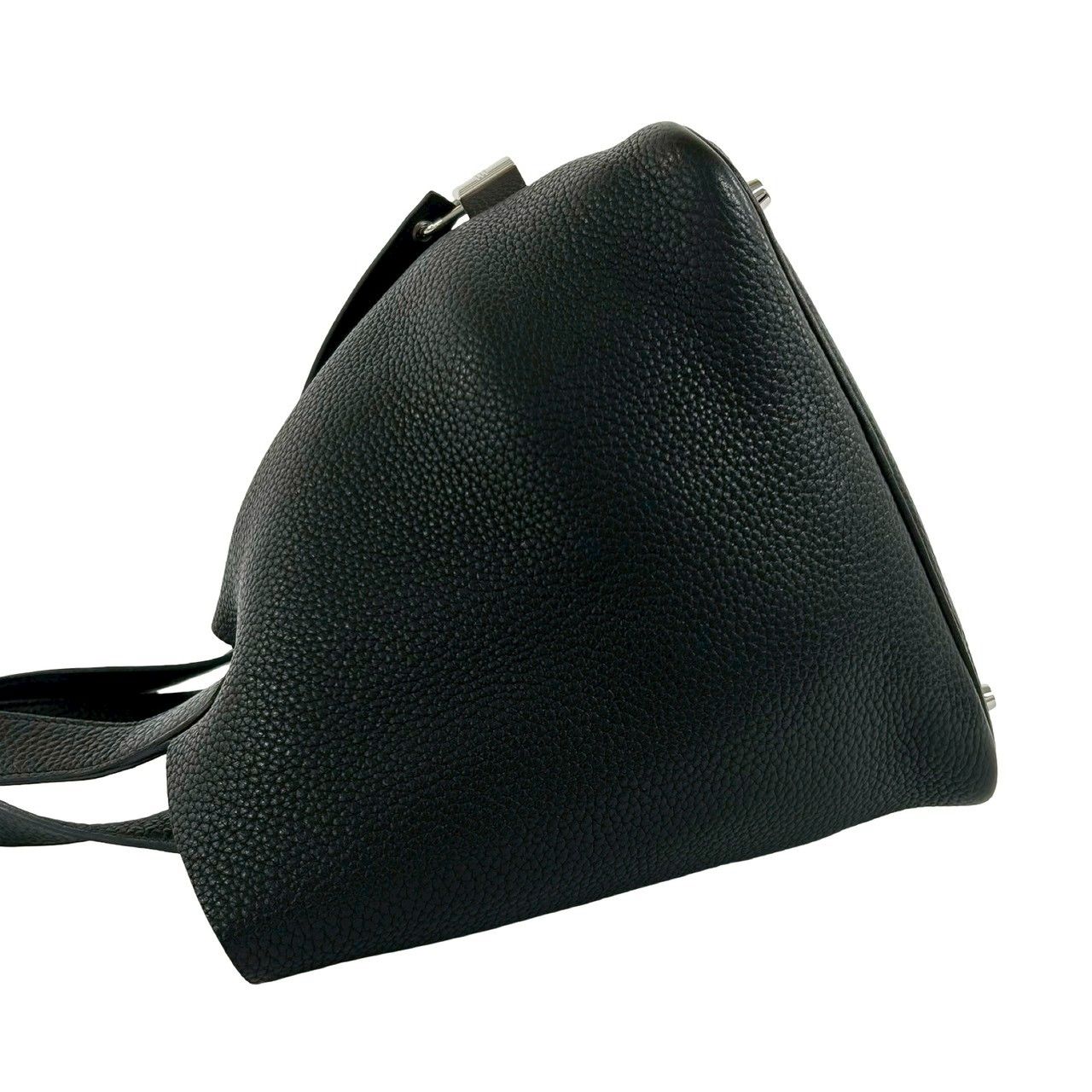 Hermes Picotin Lock MM Taurillon Clemence Leather Tote Bag Black