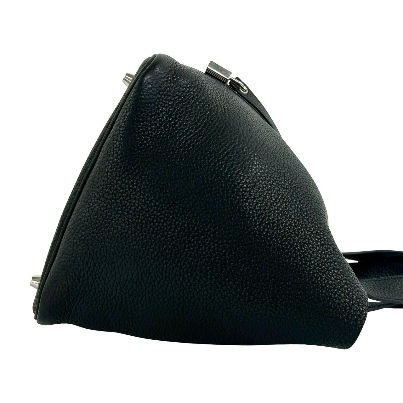 Hermes Picotin Lock MM Taurillon Clemence Leather Tote Bag Black