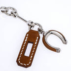 Hermes Bijou de Sac Bag Charm Fauve Rouge de Coule Apple