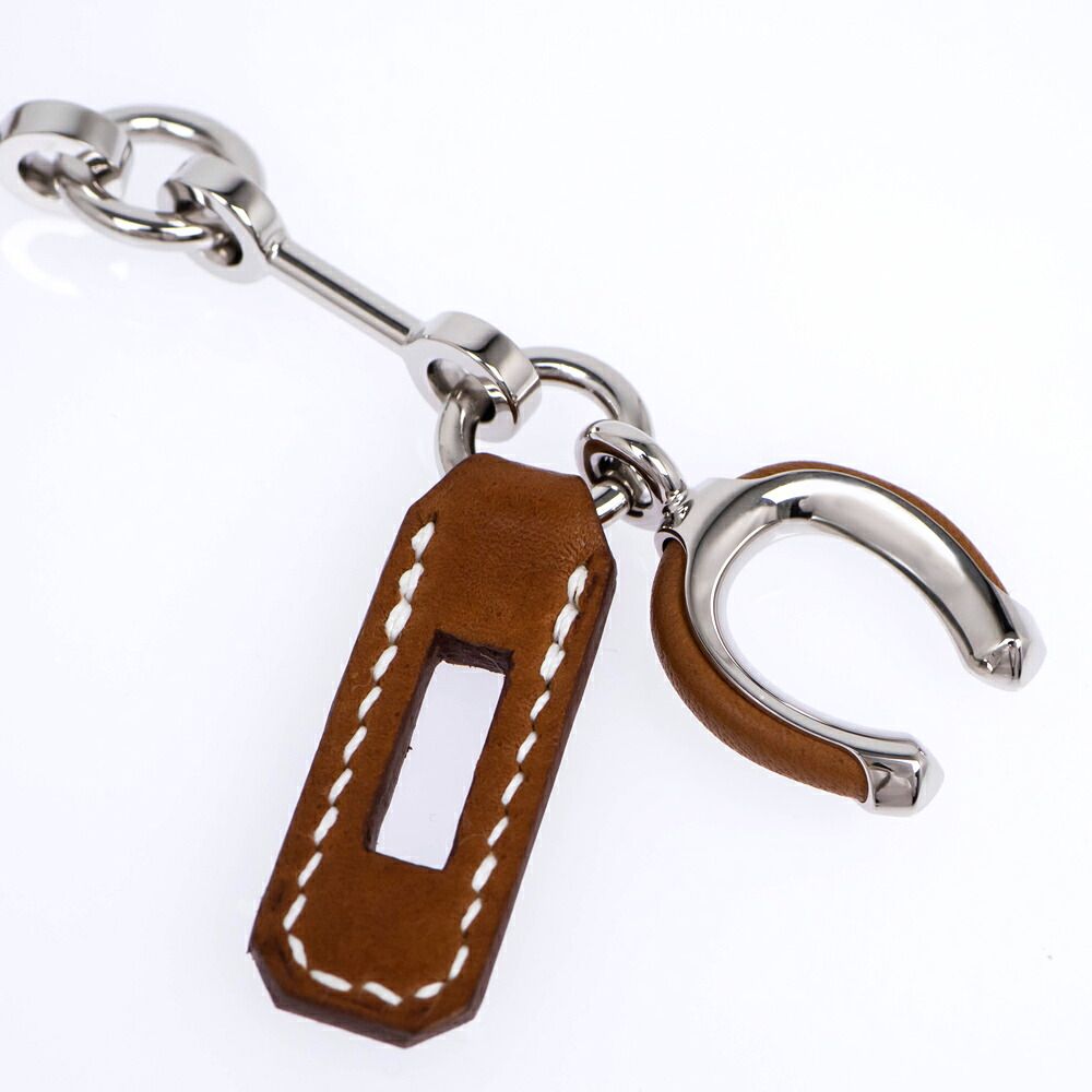Hermes Bijou de Sac Bag Charm Fauve Rouge de Coule Apple