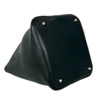 Hermes Picotin Lock MM Taurillon Clemence Leather Tote Bag Black