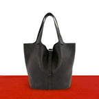 Hermes Picotin MM Taurillon Clemence Leather Tote Bag Ebene