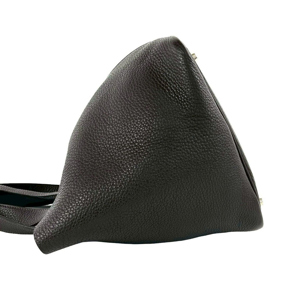 Hermes Picotin MM Taurillon Clemence Leather Tote Bag Ebene