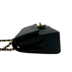 Chanel With Double Flap Quilted CC Logo Lambskin Shoulder Bag Pochette Black