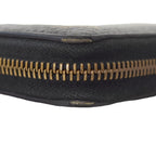 Gucci Bee & Star Round Zip Wallet Bee Leather Black Gold