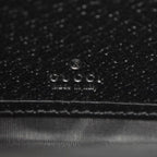 Gucci Bee & Star Round Zip Wallet Bee Leather Black Gold