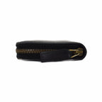 Gucci Bee & Star Round Zip Wallet Bee Leather Black Gold