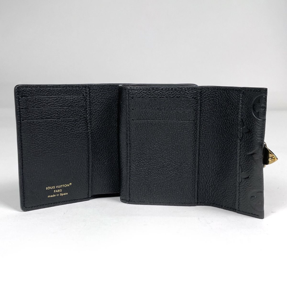 Louis Vuitton Portefeuille Metis Compact Monogram Empreinte Noir Wallet