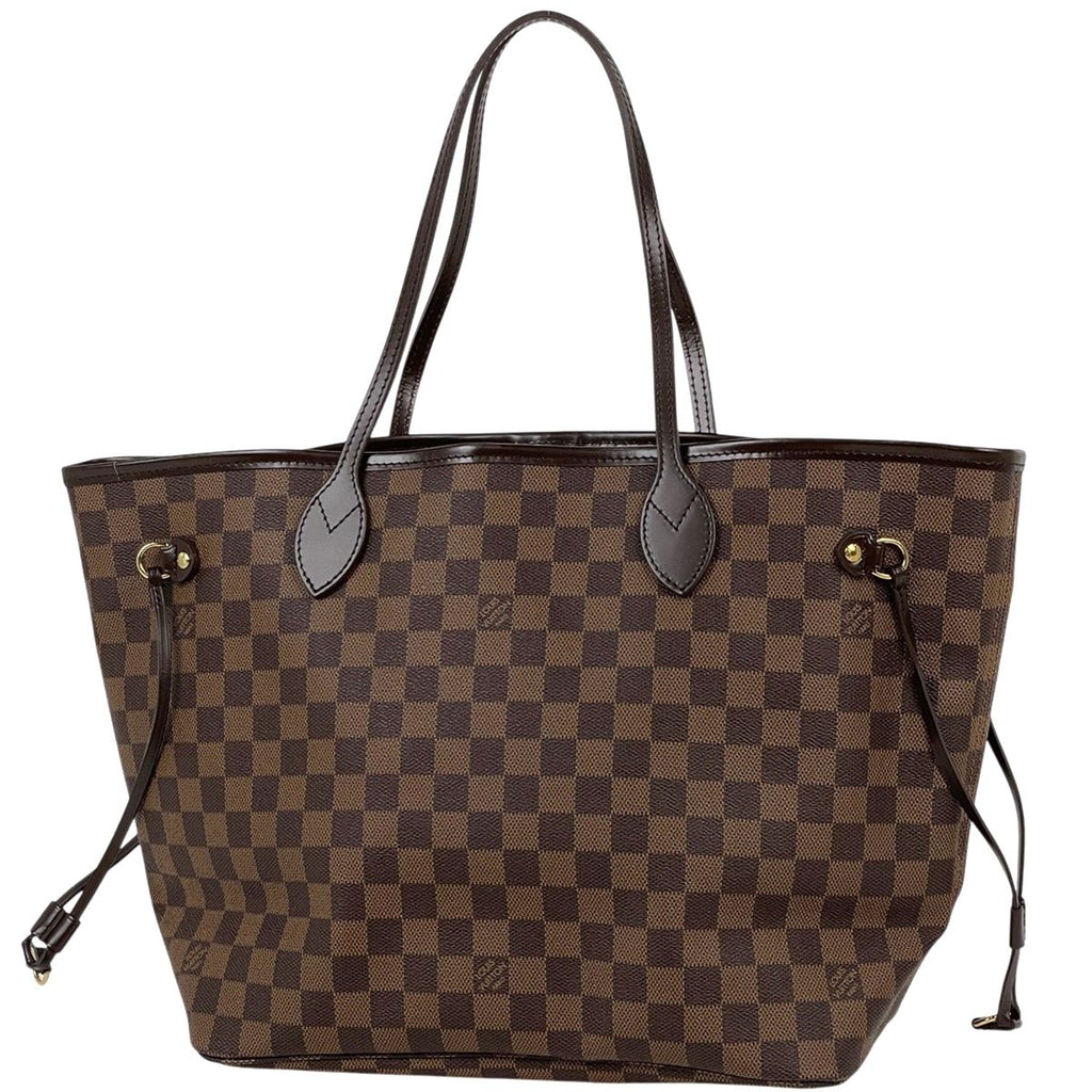 Louis Vuitton Neverfull MM Shoulder Bag Tote Damier Brown