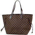 Louis Vuitton Neverfull MM Shoulder Bag Tote Damier Brown