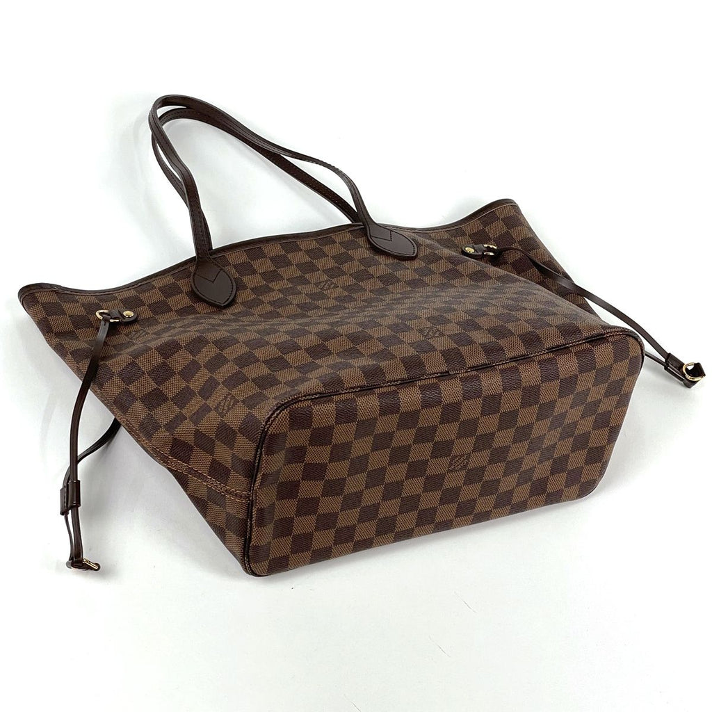 Louis Vuitton Neverfull MM Shoulder Bag Tote Damier Brown