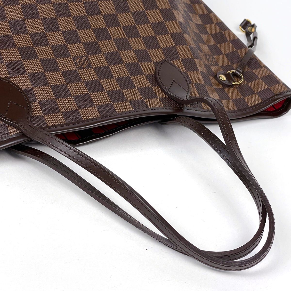 Louis Vuitton Neverfull MM Shoulder Bag Tote Damier Brown