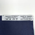 Hermes Carre 90 Eperon D'or Yellow Gold Spurs Scarf Silk Navy