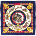 Hermes Carre 90 Chevaux de Trait Taima Scarf Silk Navy Multicolor