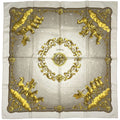 Hermes Carre 90 Cosmos Space Horse Scarf Silk Light Gray Multicolor
