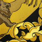 Hermes Carre 90 Animaux Solaires Animals of the Sun Scarf Silk Black Yellow