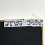 Hermes Carre 90 Animaux Solaires Animals of the Sun Scarf Silk Black Yellow