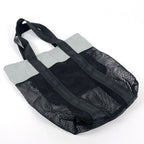 Chanel Sports Line Mesh Tote Bag CC Logo Nylon Canvas Black Gray