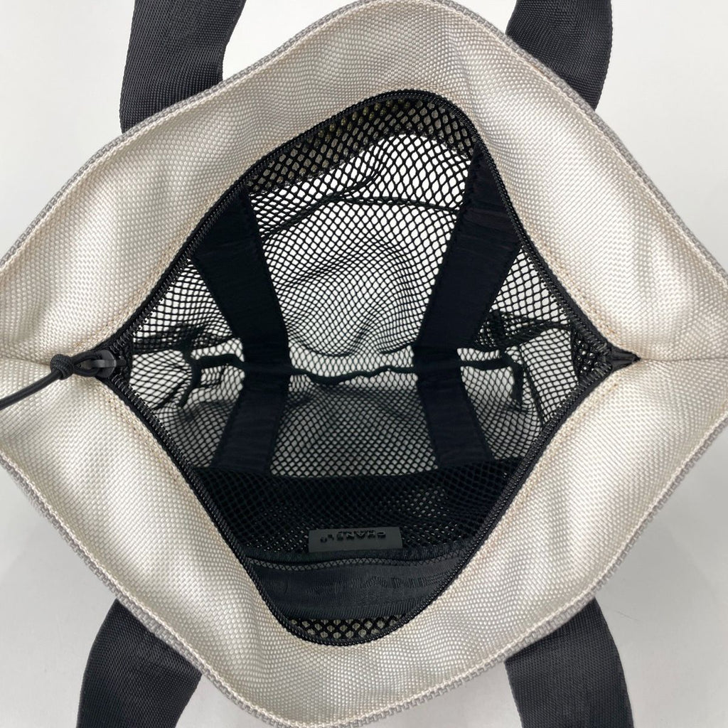 Chanel Sports Line Mesh Tote Bag CC Logo Nylon Canvas Black Gray