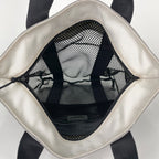 Chanel Sports Line Mesh Tote Bag CC Logo Nylon Canvas Black Gray