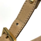 Fendi Zucca Logo Shoulder Bag Big Mamma Baguette Leather Beige