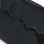 Fendi Zucca Logo Shoulder Bag Mamma Baguette Fabric Black