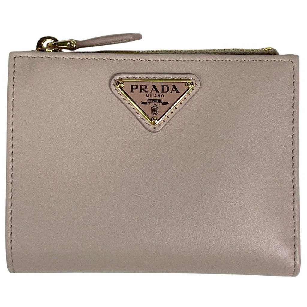 Prada Bifold Wallet Leather Pink