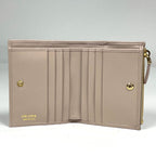 Prada Bifold Wallet Leather Pink