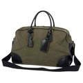 Prada Boston Bag 2-Way Canvas Khaki Black